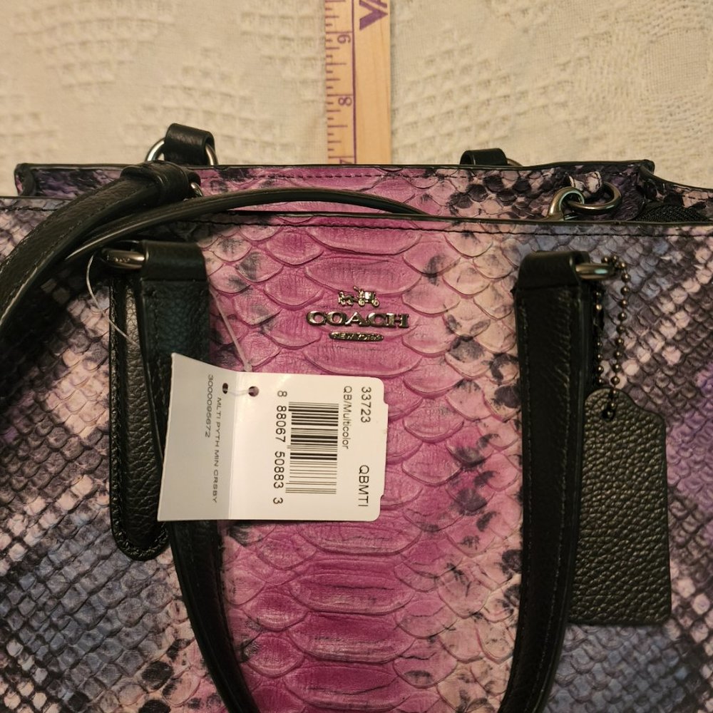 Coach Multicolor Snakeskin Women's Bag - Picture 12 of 15